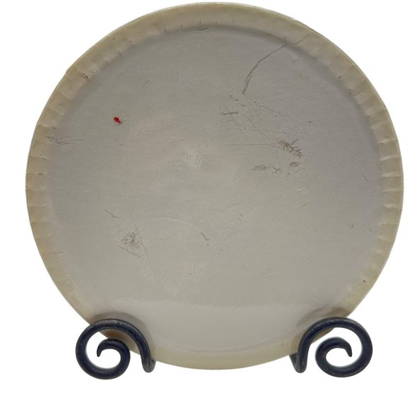 Pampered Chef Simple Additions Set of 4 White Gold Stars Swirls Plates Dessert - Picture 3 of 13